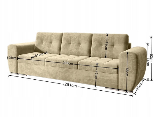 Sofa bed 3 seater “BRONX”