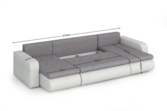 Corner sofa bed U shape “BROOKLYN U”