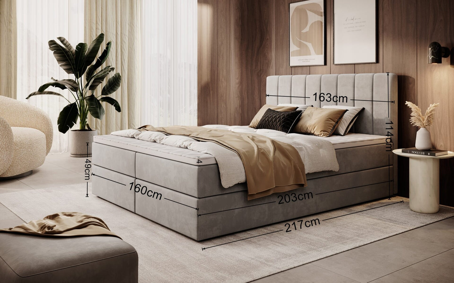 Continental Bed “ALFA” 200 x 160 cm