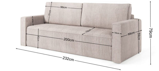 Sofa Bed “MIMIR” Corduroy fabric