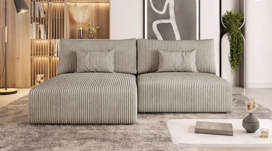 Corner Sofa Bed “MODULO” Corduroy fabric